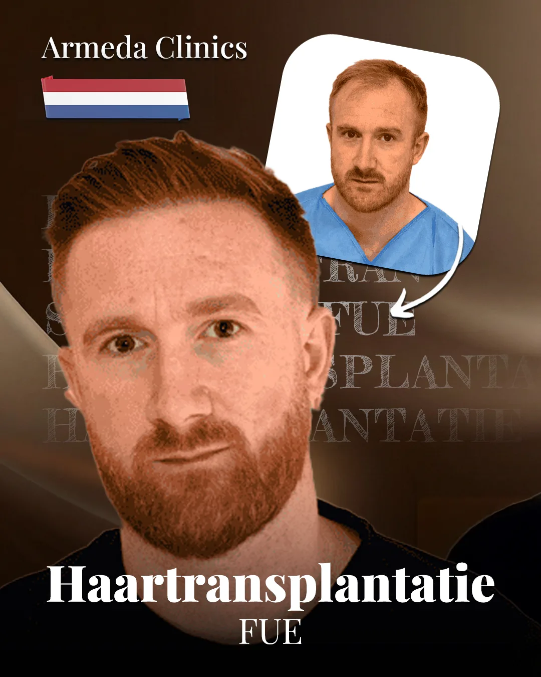 Situatie voor en na de behandeling naast elkaar