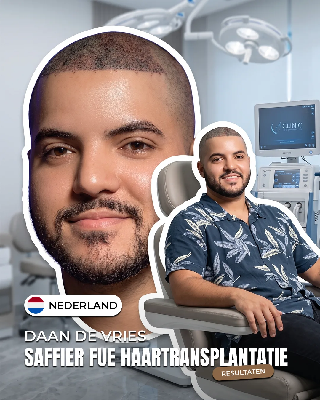 Daan de Vries — Saffier FUE haartransplantatie