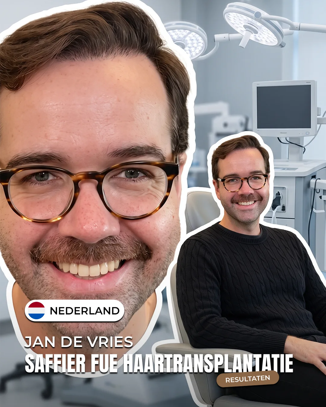 Jan de Vries — Saffier FUE haartransplantatie